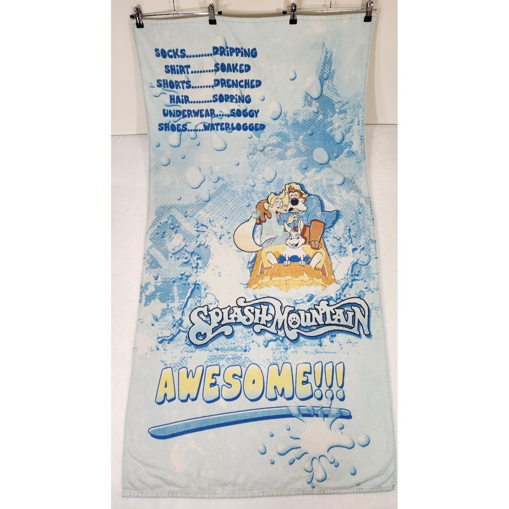 Disney Parks Splash Mountain Beach Towel Brer Rabbit Bear Fox Awesome F385-8615